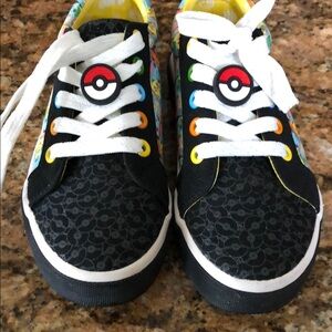 Pokemon Black and White Sneakers with Pokeball Design